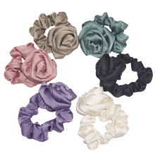 Bandeau fascia per capelli Ribbon Rose Retro Scrunchies New Hair Accessories Tie Bow Elastic Band Designer Fabric for Women Solid for Girl Wholesale